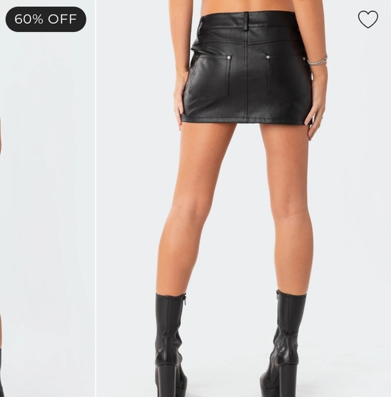 Edikted Black Pencil Mini Skirt Night Out - Picture 3 of 7